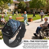 Bracelet d'urgence pour personnes âgées, patients autistes, patients atteints de démence d'Alzheimer, téléphone d'urgence 4G, tracker GPS, montre SOS pour personnes âgées