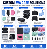 Étui de rangement universel en EVA rigide, plusieurs tailles et styles, étanche, antichoc, portable, organisateur à fermeture éclair, OEM, personnalisé, vente en gros