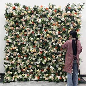 Set de Decoración para Fiesta de Cumpleaños, Fondo para Fotomatón, Pared de Flores de Seda para Decoración de Escenarios de Boda - Product Image 1