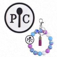 Tendance 2025 : Accessoire en gros pour stylos DIY en PVC, perles décoratives imprimées, breloques en silicone PVC à motifs de dessins animés perlées, étanches