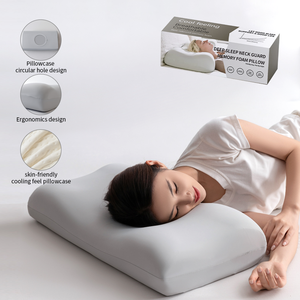 YUE RISE – Oreiller en mousse à mémoire de forme pour le soulagement des douleurs cervicales, antimicrobien et hypoallergénique, fabrication directe usine OEM ODM - Product Image 1