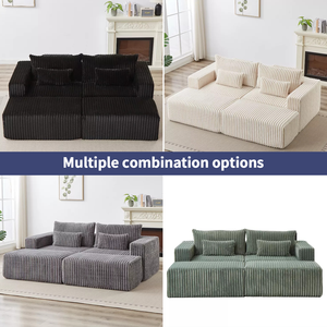 उच्च गुणवत्ता वाली लक्जरी 28d फोम लिविंग रूम बोनलेस सोफा ओम गंध कस्टम वैक्यूम पैकेज संपीड़ित स्पंज सेक्यूशनल सोफा - Product Image 6