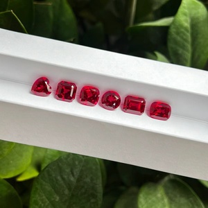 Fournisseur en gros de pierres précieuses de laboratoire de couleur rouge sang de pigeon rubis, taille rose, pour la joaillerie - Product Image 4