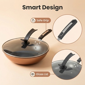 Sartenes Wok Antiadherentes de Hierro Fundido de 32 cm de Alta Calidad y Bajo Precio para Uso Comercial y Doméstico en la Cocina - Product Image 4