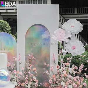 LEDA Wedding Arch Panel <b>Backdrops</b> Event Decor Acrylic white <b>Backdrop</b> <b>Stand</b> for Birthday Party - Product Image 3