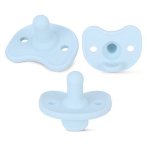 Sucette en silicone pour bébé, calibre standard, débit lent, 0-12 mois, corps droit, bleu - Product Image 5