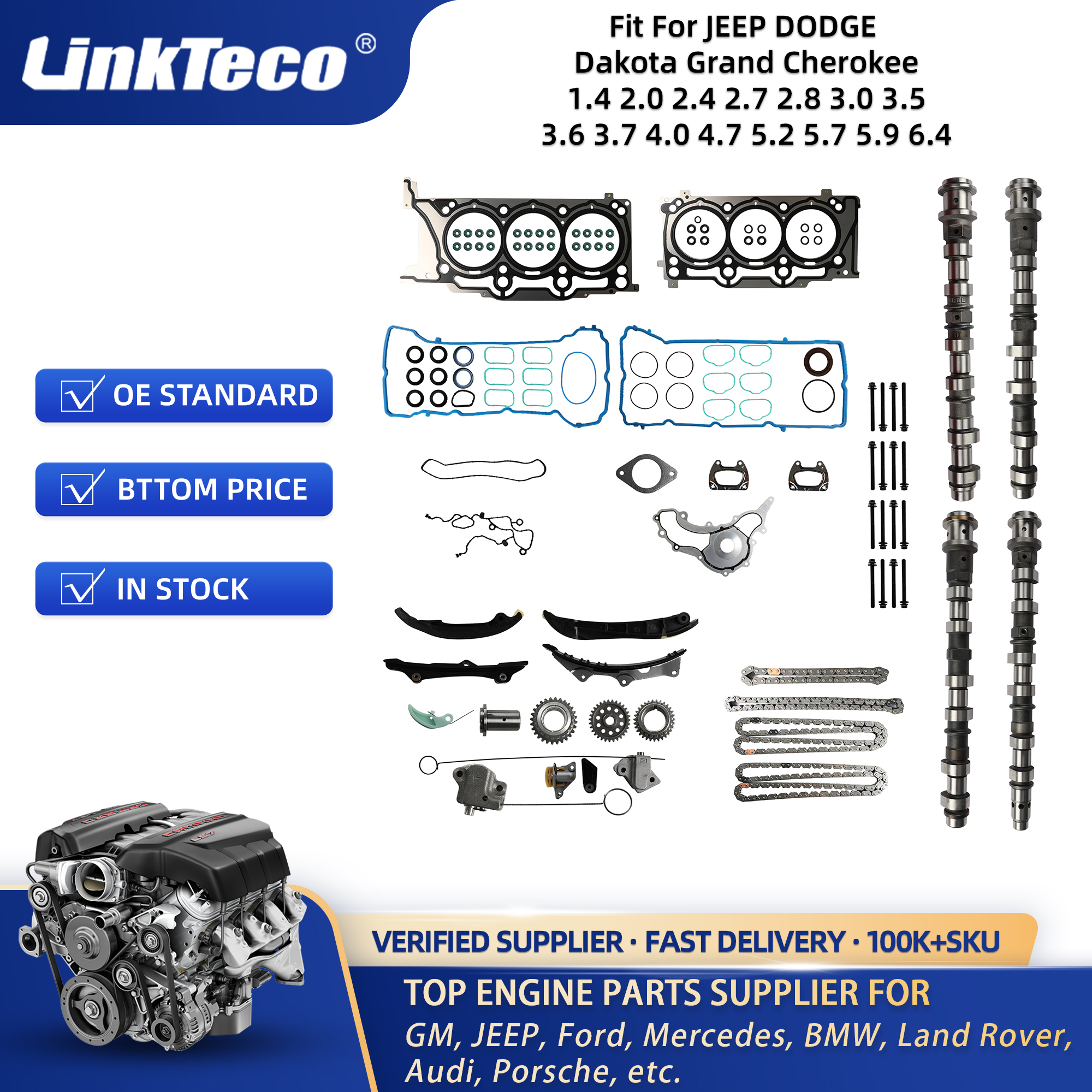 Head Gasket Set For 07-11 Dodge Grand Caravan Nitro Chrysler Town Country Volkswagen Routan 4 0l
