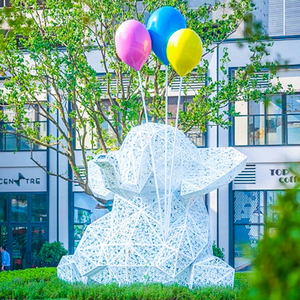 Statue géométrique abstraite W52 en forme d'épée, personnalisée, grande taille, pour la décoration paysagère des parcs scientifiques et technologiques - Product Image 4