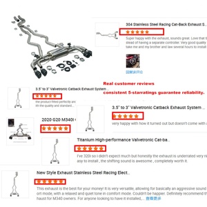 Échappement de haute qualité SS304 M340i pour BMW G20 M340i G22 M440i B58 3.0T, silencieux à valve, échappement à valve, catback - Product Image 3