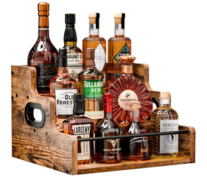 Shengwei rượu chai hiển thị Kệ cà phê xi-rô giá tổ chức 3 bước Countertop rượu rượu giá mini bar Tủ rượu - Product Image 2