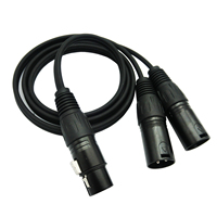 Câble Y de 12 pouces, câble répartiteur, câble de retour, câble audio pour table de mixage DMX, XLR 3 broches femelle vers double XLR 3 broches mâle