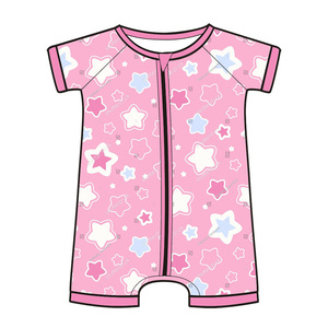 เซ็ตชุดนอน2ชิ้นทำจากไม้ไผ่สำหรับฤดูร้อนชุดสั้นพิมพ์ลายเป้าหมาย - Product Image 3