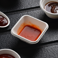 Petite assiette à Sauce biodégradable en forme de citron pulpe jetable Dessert apéritif plat fait bagasse de canne à sucre pour dégustateur de bonbons au sucre