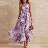 Robe d'été pour femme, nouveau style, avec lacets et ceinture, motif imprimé