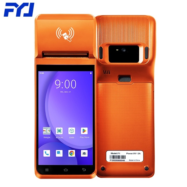 F1 Handheld Custom Smart NFC Reader Barcode Scan 6400mAh Long-Lasting Efficient Android Pos System