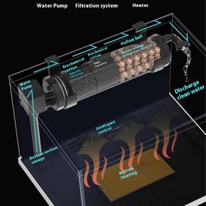 Aquarium de bureau tout-en-un 5W Aquarium intelligent en verre avec filtre compatible Bluetooth Rectangle écologique Paysage Ensemble complet - Product Image 3