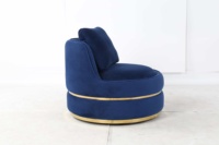 Offres Spéciales fauteuil d'appoint pivotant au design moderne fauteuil de loisirs en acier inoxydable avec revêtement en velours pour la vente en gros au détail
