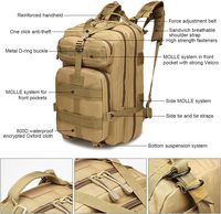 Sac à dos tactique AYPPRO 30L, camouflage, imperméable, en Oxford, pour la salle de sport, l'entraînement physique, le CrossFit, faible MOQ, prêt à être expédié