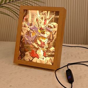 Đèn bàn LED nghệ thuật gương phản chiếu Genshin Impact tùy chỉnh, khung ảnh phát sáng, đèn tạo không khí, tranh ánh sáng - Product Image 2