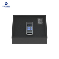 Coffre-fort miniature pour hôtel EASTON, en acier inoxydable, ouverture par le haut, avec clavier LED rétroéclairé, serrure électronique pour chambre d'hôtes