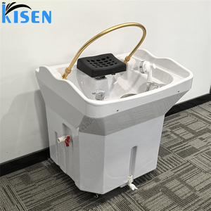 อ่างสระผมพร้อมอุปกรณ์ทำสปาผมแบบออลอินวัน Kisen พร้อมถังเก็บน้ำ 60 ลิตร อ่างล้างผมแบบไร้ท่อสำหรับร้านเสริมสวย ระบบน้ำบำบัดแบบญี่ปุ่น - Product Image 2