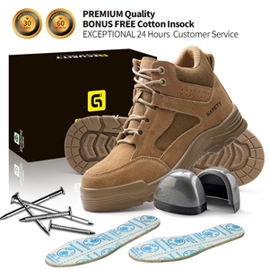 GUYISA collezione Workwear Faux Suede tomaia solida doppia densità <span class=keywords><strong>poliuretano</strong></span> PU Sole nuovo stile stivale di sicurezza - Product Image 4