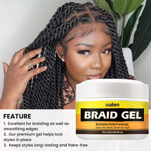 Gel coiffant à l'aloe vera et aux herbes 250 ml, à base d'eau, fixation forte, anti-frisottis, sans rinçage, pour les torsades et les bords <span class=keywords><strong>des</strong></span> locks - Product Image 3