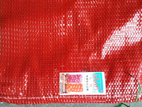 Toutes sortes de sacs à oignons en relief en violet, orange, rouge, rose et date en maille rouge Sac à fruits agricole Cordon de serrage tubulaire