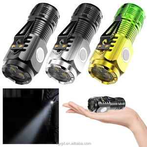 Mini linterna LED magnética, linterna táctica superbrillante recargable por USB con clip, resistente al agua para emergencias en campamentos - Product Image 2