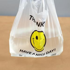 Bolsa de Camiseta de LDPE de Alta Calidad, Transparente, Portátil, de Plástico PE para Compras, con Impresión Serigráfica, para Ropa, en Negro, Azul, Naranja y Verde - Product Image 6