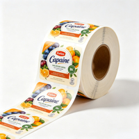 Étiquettes autocollantes en vinyle brillant, écologiques, résistantes à l'huile et à l'eau, pour jus de fruits, confitures, boissons et emballages alimentaires
