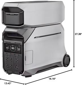 Station d'alimentation portable DELTA Pro 3 <span class=keywords><strong>Power</strong></span> <span class=keywords><strong>Up</strong></span> Pack LiFePO4 avec batterie externe et contrôleur MPPT, onduleur à onde sinusoïdale pure - Product Image 2