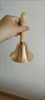Cloche en laiton 8cm, 10cm, 14cm, 17cm avec manche en bois, cloche en cuivre, vente en gros