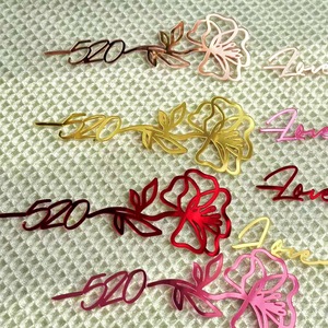 Honey And Sweetness Love Rose Acrylic Cake <b>Decoration</b> <b>For</b> Valentine's Day <b>Birthday</b> Qixi Festival - Product Image 2