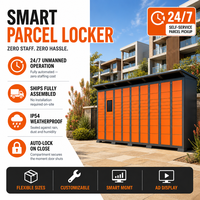 Casillero de Entrega de Paquetes Ensamblado con Cerradura Electrónica, Acero Galvanizado de Alta Calidad para Comunidades Residenciales al Aire Libre, Resistente a la Intemperie