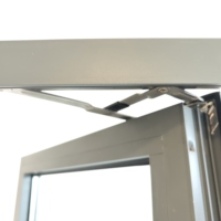 Ventanas de aluminio con rotura de puente térmico, ventana abatible acristalada para balcón, ventana abatible de aleación de aluminio