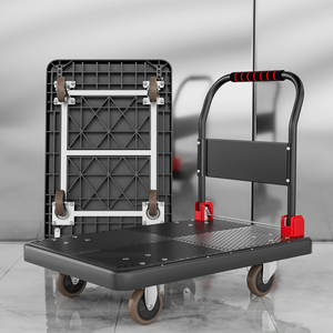 110*65Cm Zware Magazijn Opvouwbare Plastic Platform <span class=keywords><strong>Trolley</strong></span> Kar Hand Truck - Product Image 4