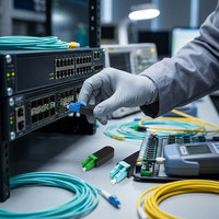 Adaptateur de bouclage duplex LC SM UPC APC MM OM3 OM4 pour connecteur de fibre optique pour les tests de réseau 5G 10G 40G 100G