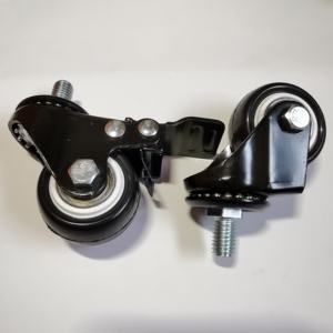 Kleines drehbares Rollenwerk leichtlast 1,5 Zoll PVC PU M10 gewindetes <span class=keywords><strong>M8</strong></span> Schraubenmöbel-Rad mit Gesamtbremse - Product Image 4