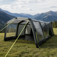 Grande tente gonflable imperméable pour 5-6 personnes, grande tente familiale/auvent