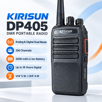 Radio numérique bidirectionnelle DMR Kirisun DP405, 256 canaux, 16 zones, IP54, talkie-walkie analogique numérique portable pour la sécurité