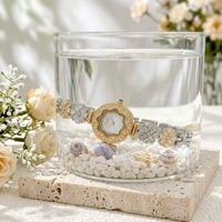 Montre Scottie 9668 de luxe en forme de trèfle à quatre feuilles pour femme, bracelet exquis, montre à quartz étanche, idéale pour les rendez-vous et les cadeaux