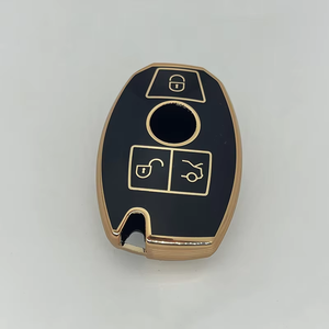 Couverture de clé de voiture intelligente à 3 boutons Coque de clé en TPU Gold Edge Protection complète adaptée à la vente en gros d'usine de Mercedes Benz - Product Image 6