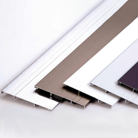 Rodapié de Aluminio de Estilo Elegante con Tira de Luz LED Opcional, Moldura de Pared Resistente a Impactos, Perfil de Rodapié de Aluminio Anodizado