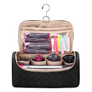 Bolsa de Almacenamiento Plegable de Cuero Impermeable y Resistente al Desgaste con Cierre, Diseño de Caramelo, Gran Capacidad, para Secador de Pelo - Product Image 1