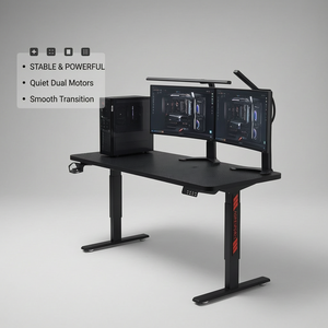 <span class=keywords><strong>Bureau</strong></span> d'ordinateur de jeu en aluminium AOR, <span class=keywords><strong>bureau</strong></span> pour <span class=keywords><strong>PC</strong></span> noir, table de <span class=keywords><strong>bureau</strong></span> moderne pour la maison, refroidissement facile, <span class=keywords><strong>assemblage</strong></span> facile - Product Image 6