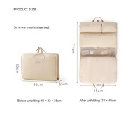 D5154 Cubes de rangement suspendus pour vêtements, organisateur de vêtements, sacs de compression pour vêtements pliables pour les voyages et le rangement