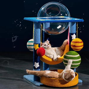 Meubles et accessoires pour animaux de compagnie en gros : Arbre à chat avec griffoir en sisal, maisonnette et tour de jeu pour chatons - Product Image 3