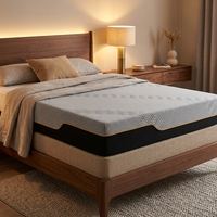 Hybrid-Latex-Gel-Memory-Foam-Taschenfederkernmatratze mit Massage-Soft-Kühlschaum, abnehmbarem Bezug, 20 cm Dicke, 10 Jahre Hotelgarantie
