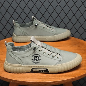Chaussures en toile respirantes pour hommes printemps-été, en soie glacée, décontractées, pour la marche quotidienne, plates, confortables, à lacets, légères - Product Image 4
